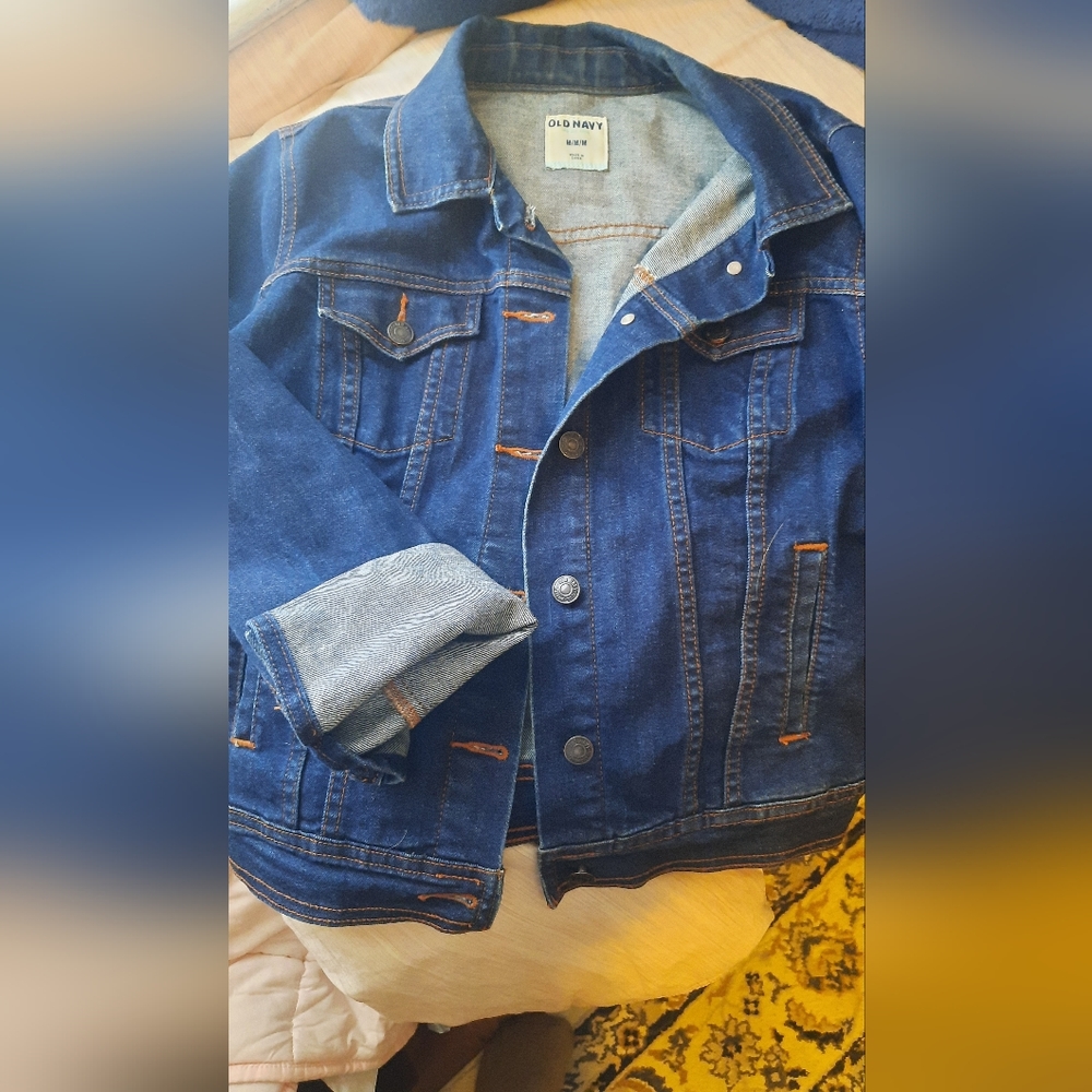 Old Navy Dark Wash Jean Jacket - Picture 2 of 4